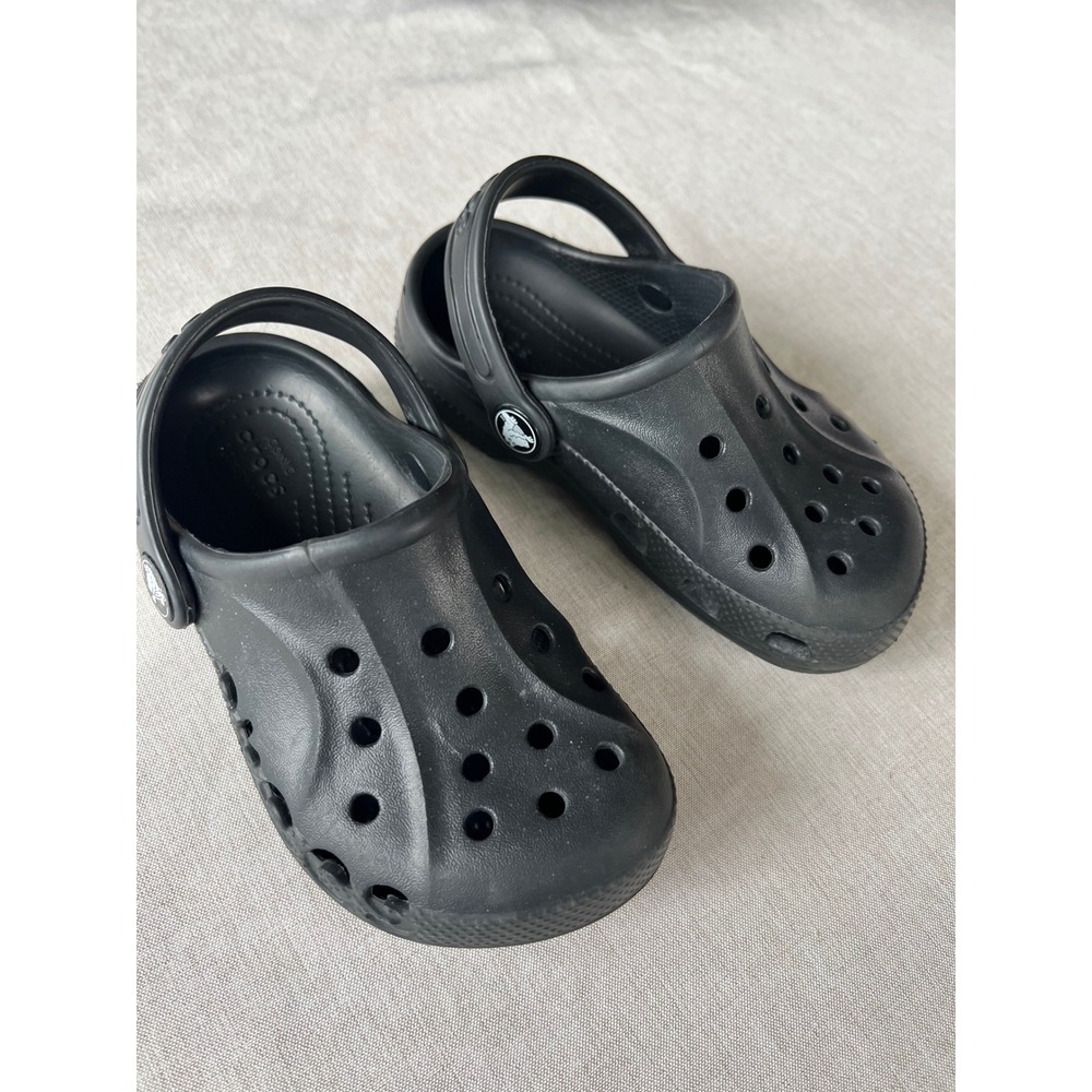 Crocs Classic Clog‎ Black Toddler Size 9 Kids Slip On Water Shoes 10001-001